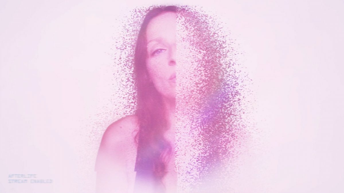 Disrupted hologram of singer, Tara Rice