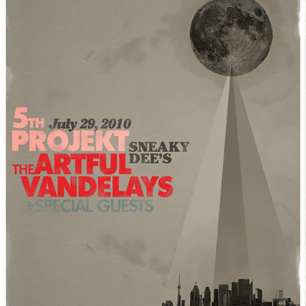 5th PROJEKT promotional poster for Sneaky Dee's, Toronto